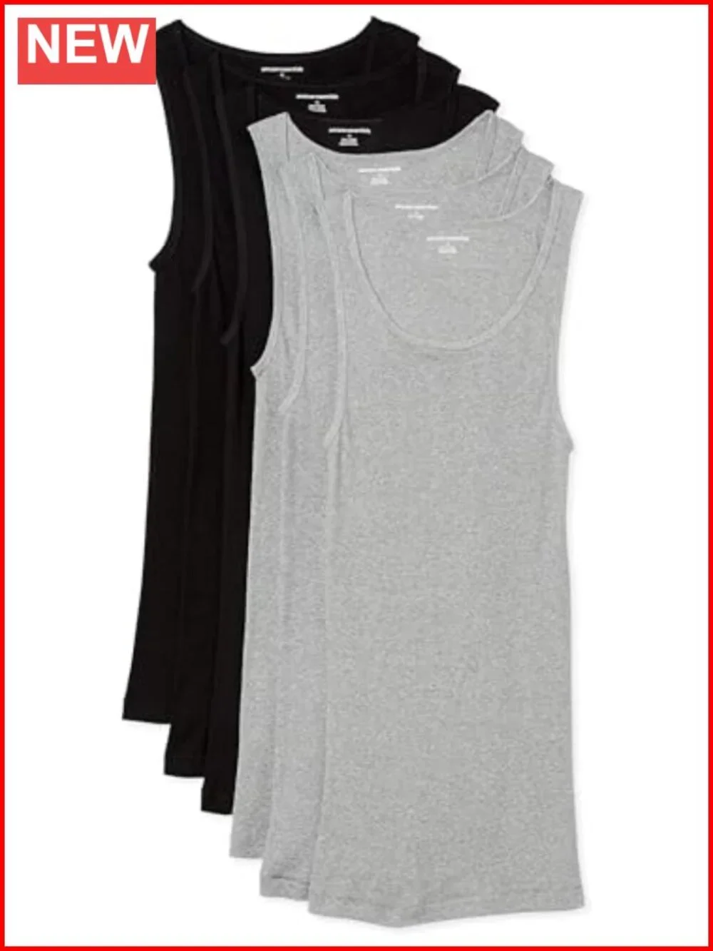 Men's Slim Fit Cotton Tank Undershirts Pack of 6